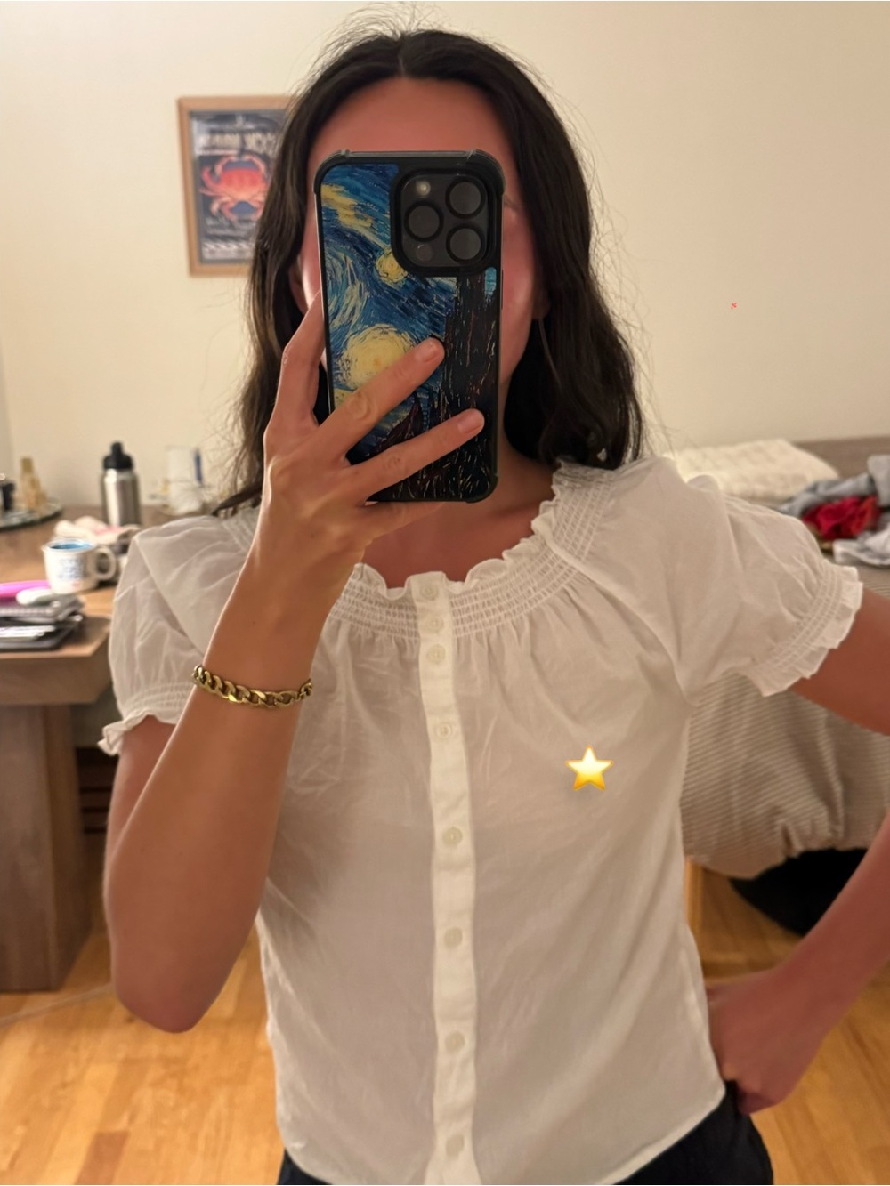 Brandy Melville White Ruffle Blouse